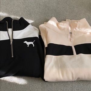 PINK quarter zip sweatshirts